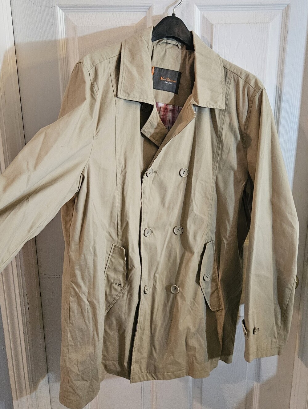 Ben Sherman Womens Double Breasted Khaki Jacket Size XXL - Picture 4 of 11